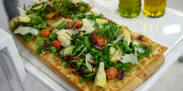 Lavash Thin Crust Salad Pizza