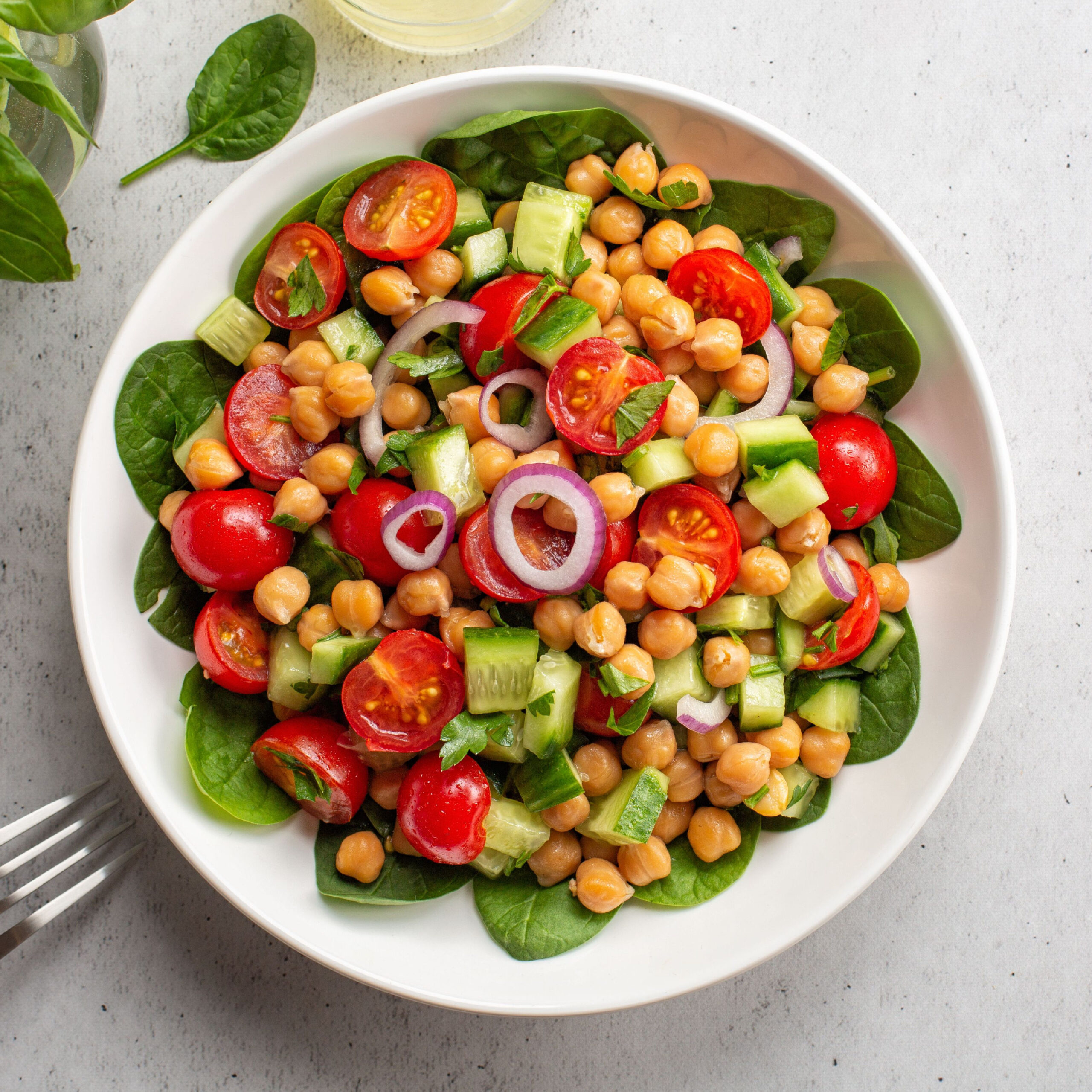 chickpeas in salad