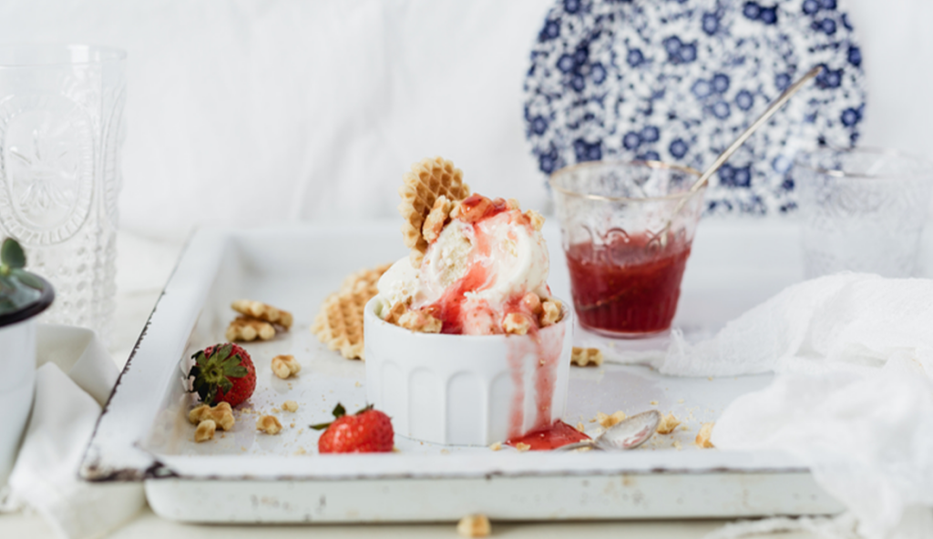 3 Ingredient Strawberry Cottage Cheese Ice Cream