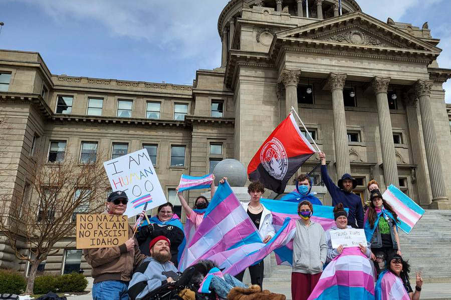 transgender protest and Idaho Capitol