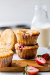 Roasted Strawberry and Almond Flour Muffins